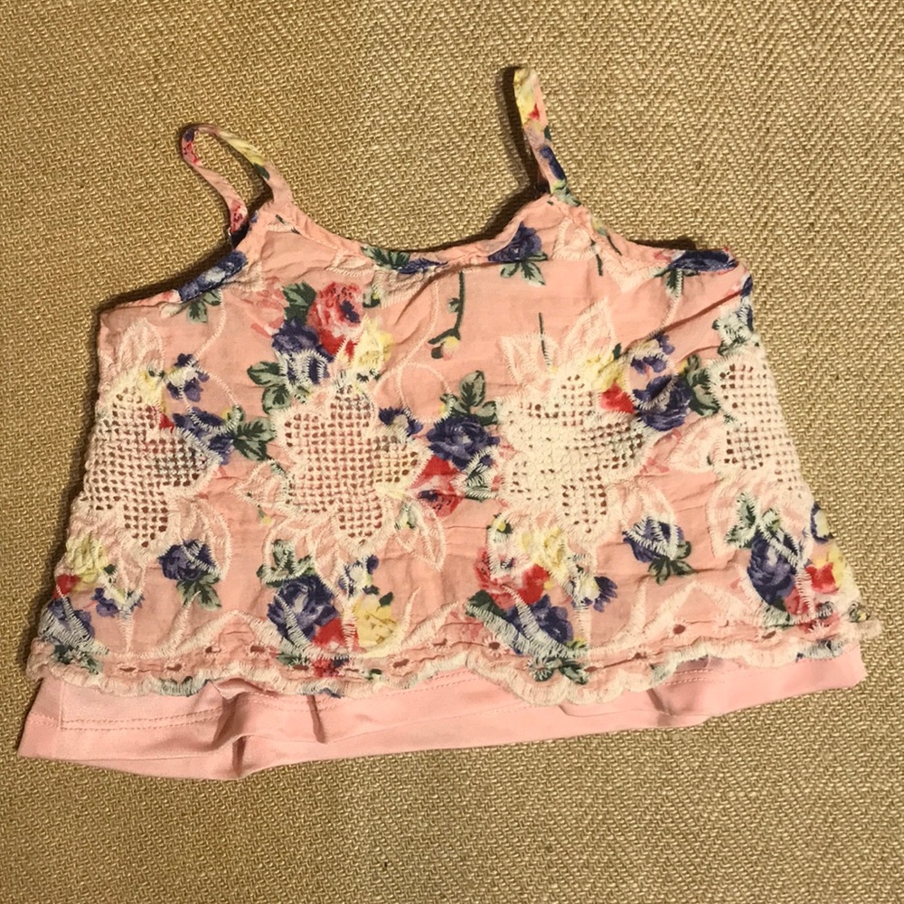 💎 5 for $15 💎 Pink floral tank top